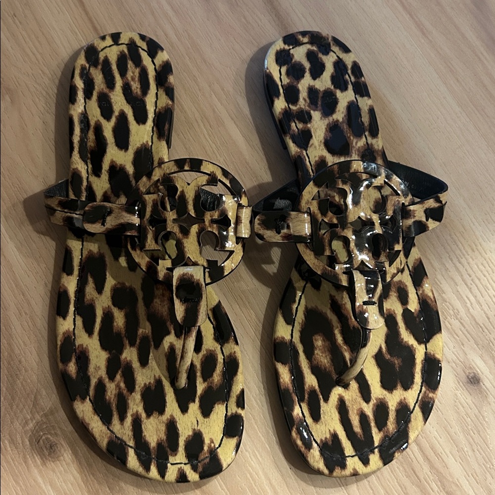 Tory Burch Leopard Print Miller Sandals - Picture 2 of 5